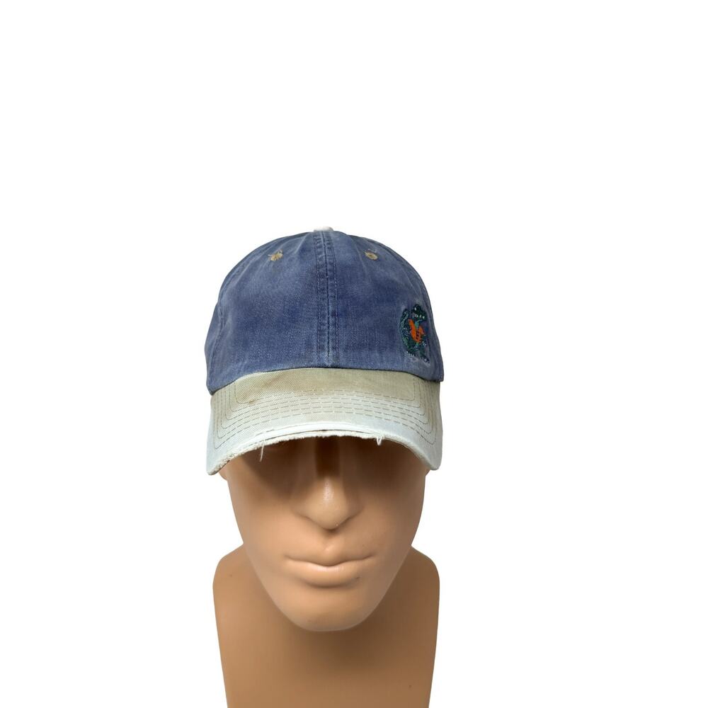 Rare Florida Gators UF NCAA Football College University Denim Hat Cap Distressed